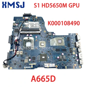  XMSJ LA-6192P K000108490, Skirtas Toshiba Satellite A665D Nešiojamojo kompiuterio motininę Plokštę Socket S1 HD5650M GPU Nemokamai CPU Pagrindinės plokštės