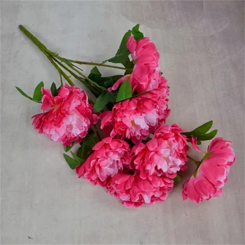  8 Galvutės, Bijūnas Dirbtinių Gėlių Netikrų Plastikinių Gėlių Puokštė Šalis Vestuvių Namų Svetainės Apdailos Aksesuaras Biuro Apdailos