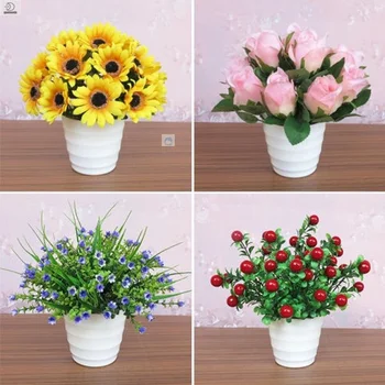  Klasės palangės puošmena dirbtinių gėlių modeliavimas augalų dirbtinių gėlių plastikinių gėlių tiktų namų puošybai patalpų miltų